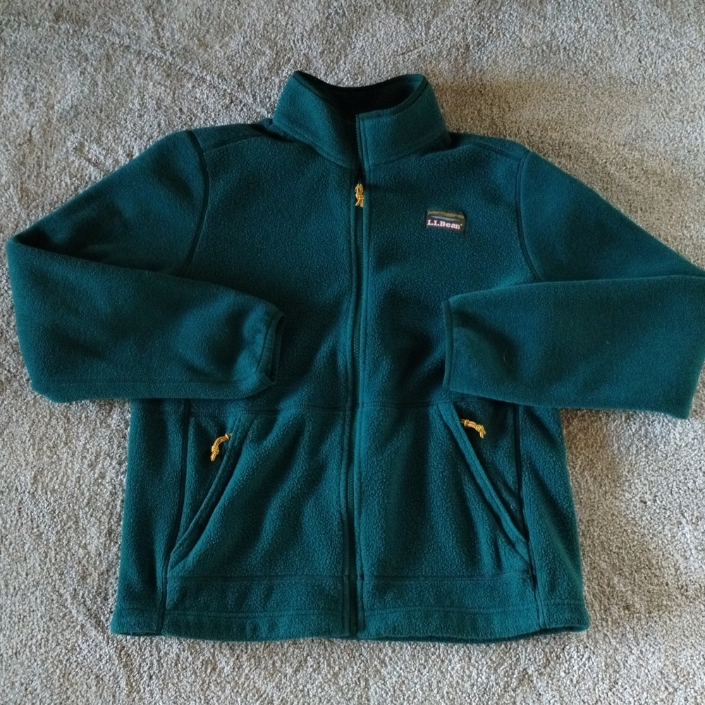 L.L.Bean Fleece  Jacket....Teal Green.... Excellent Condition.